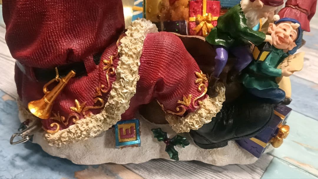 希少レア品　ヴィンテージ　クリスマス　特大　オルゴール　サンタ　 スノードーム