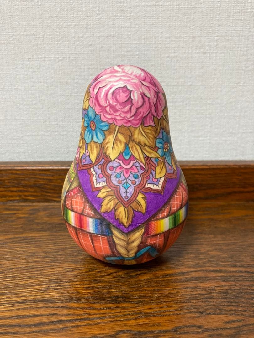 ロシア雑貨☆民族衣装起き上がりこぼし♪プラトークCマトリョーシカ タチアナ作