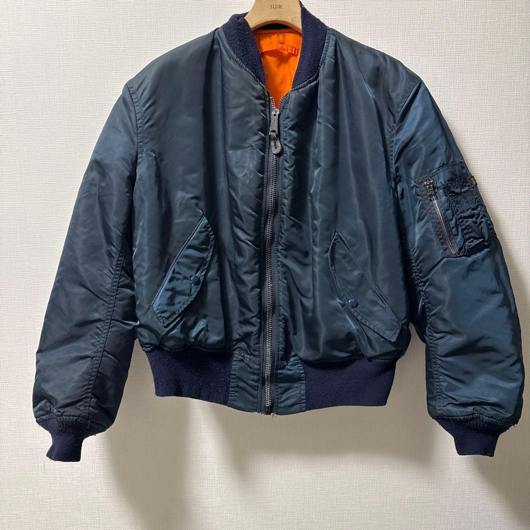 ジャケット・アウター ALPHA MA-1 90s made in usa navy L