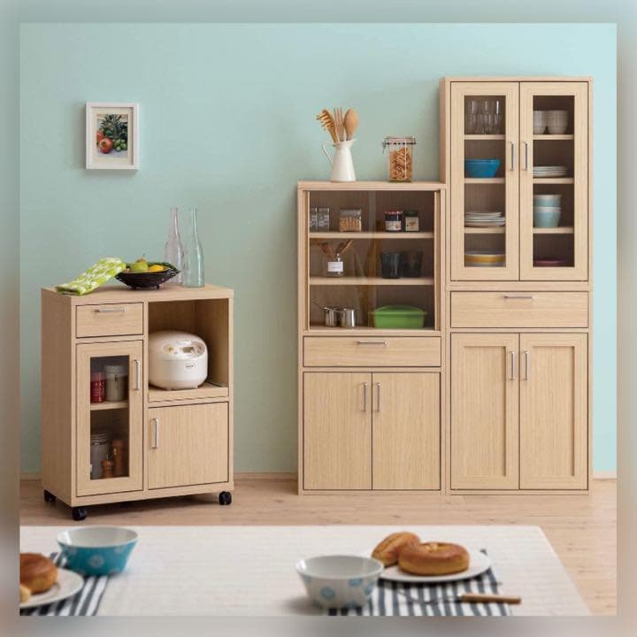 高級感溢れる美しい木目調の北欧デザイン♪❤実用的＆デザイン性兼備❣カップボード