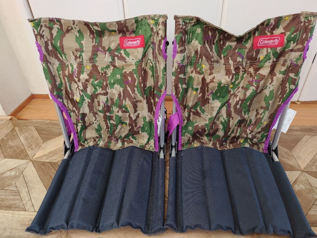 Coleman アウトドア迷彩柄 折りたたみコンパクトグランドチェア2脚セット