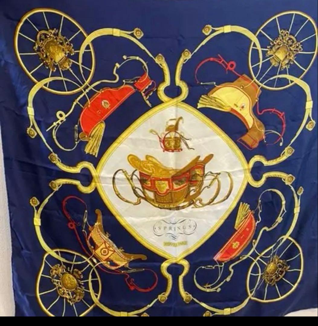 HERMES カレ90 大判　SPRINGS 馬車