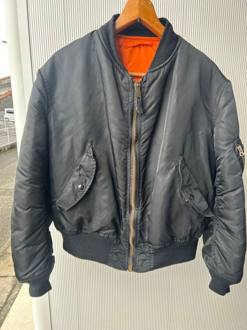 【USA製】70s MA-1 フライトジャケット IDEALジップ 米軍規格