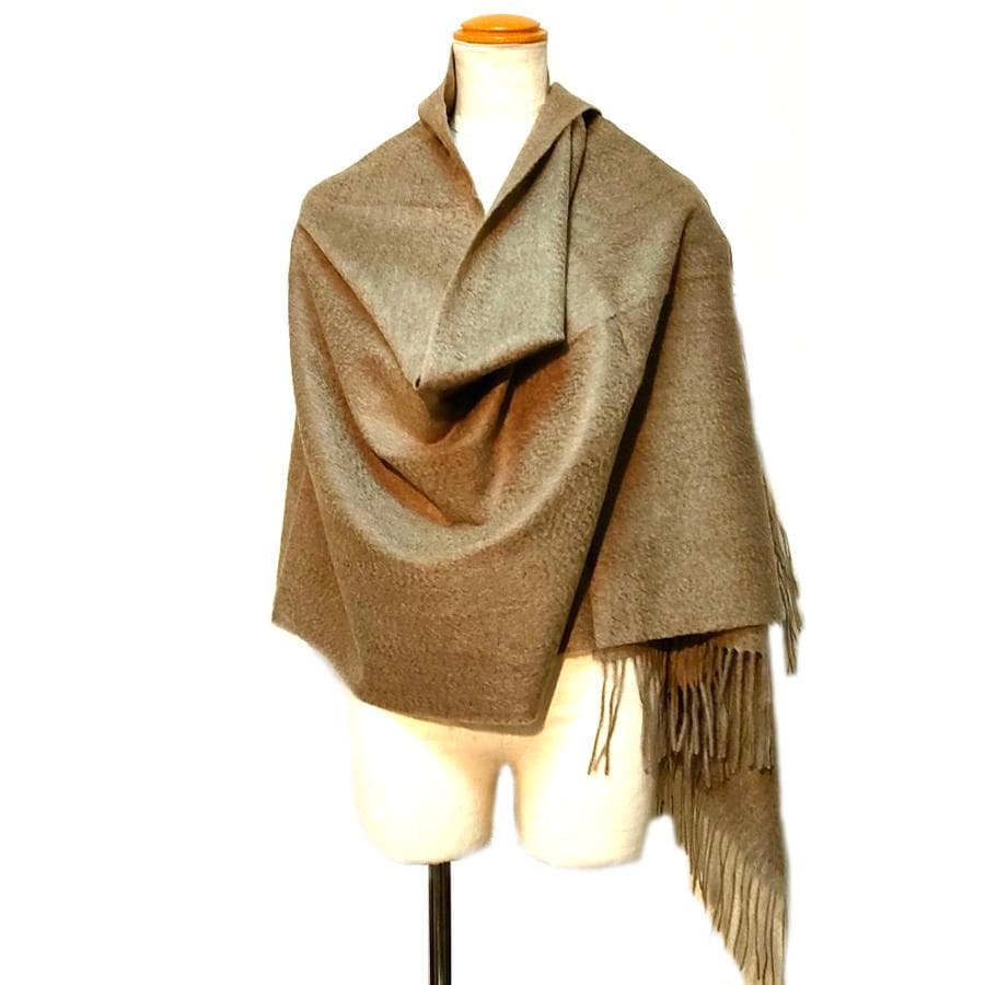 大幅値下60㎝×190大判無染色 100% カシミヤストールマフラーMOC 新品