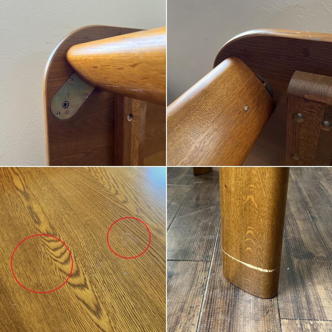 k364r120 浜本工芸 楢無垢材ダイニングテーブル DT-11 ダークオーク