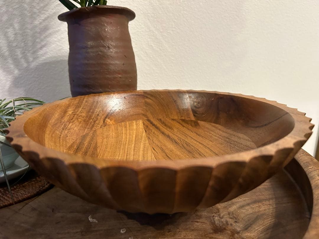 新品、未使用 海外　天然100% 特大　 ボウル　鉢