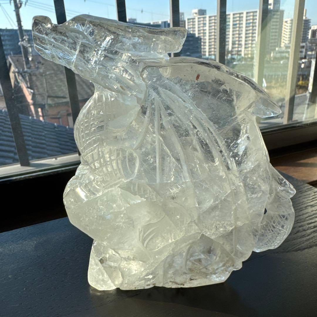 1-30水晶 ドラゴン置物 約15センチくらい