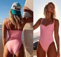 ⭐️美品⭐️　seea ピンク ワンピース水着 サイズXS