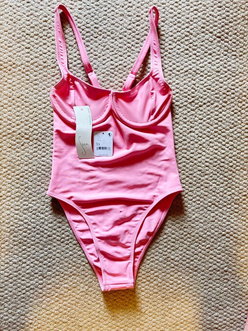 ⭐️美品⭐️　seea ピンク ワンピース水着 サイズXS