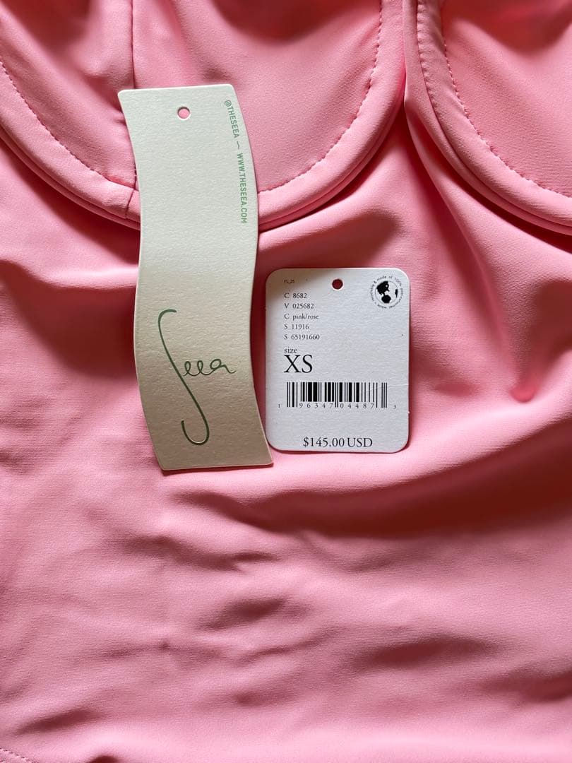 ⭐️美品⭐️　seea ピンク ワンピース水着 サイズXS