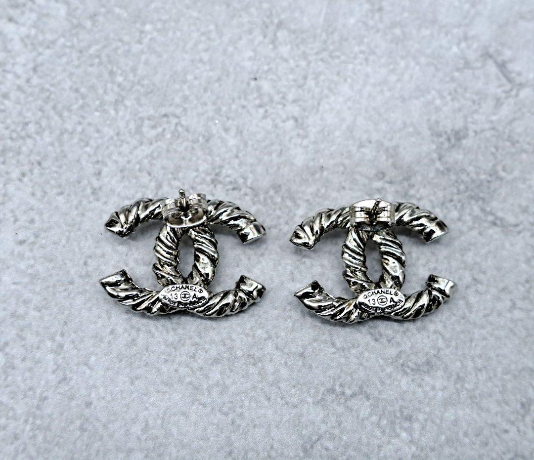 正規品 CHANEL シャネル ピアス ココマーク パール ツイスト 13A