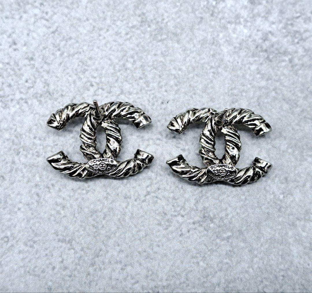 正規品 CHANEL シャネル ピアス ココマーク パール ツイスト 13A