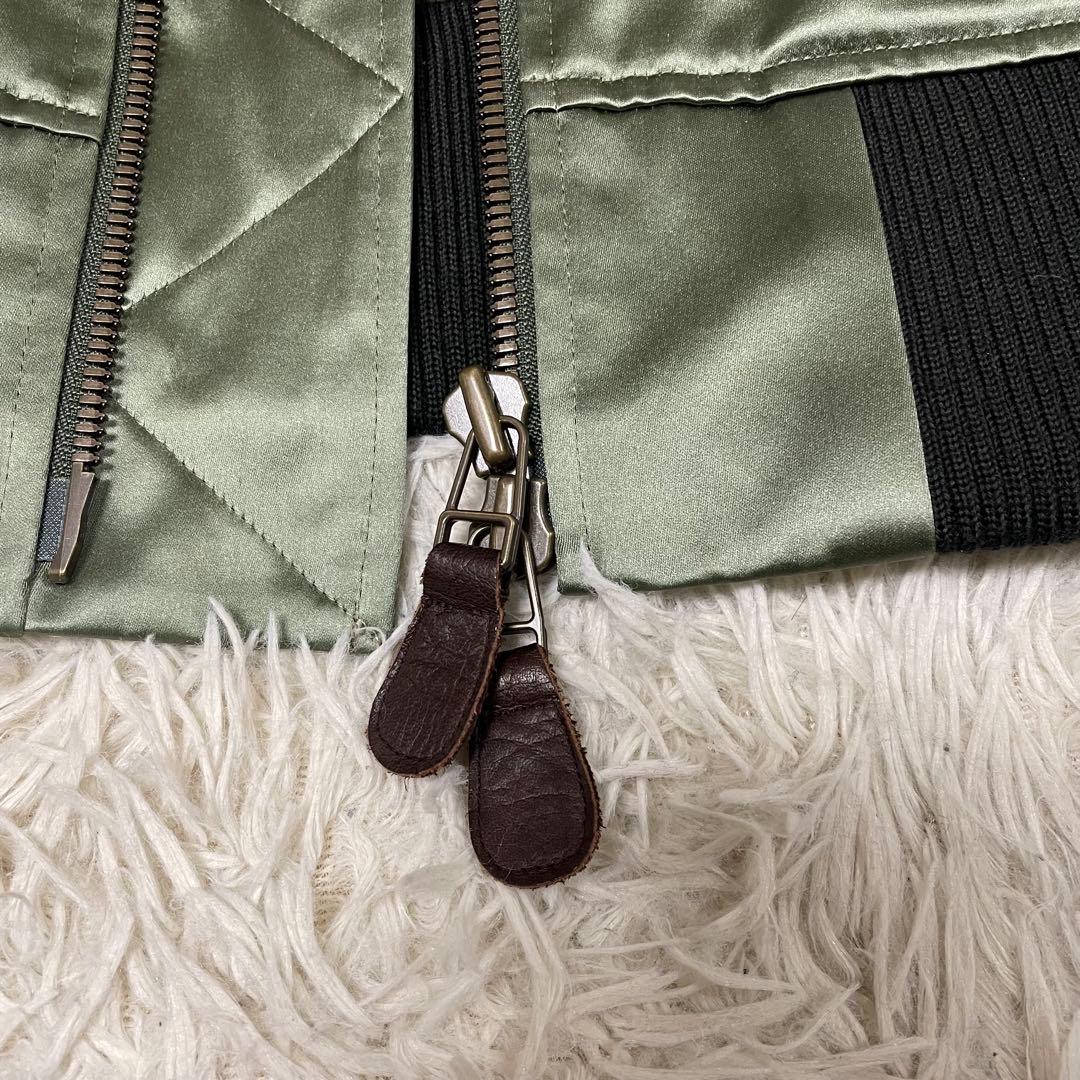 【オーダー限定XLシルク混】ハンティングワールド MA-1 ダブルジップ カーキ