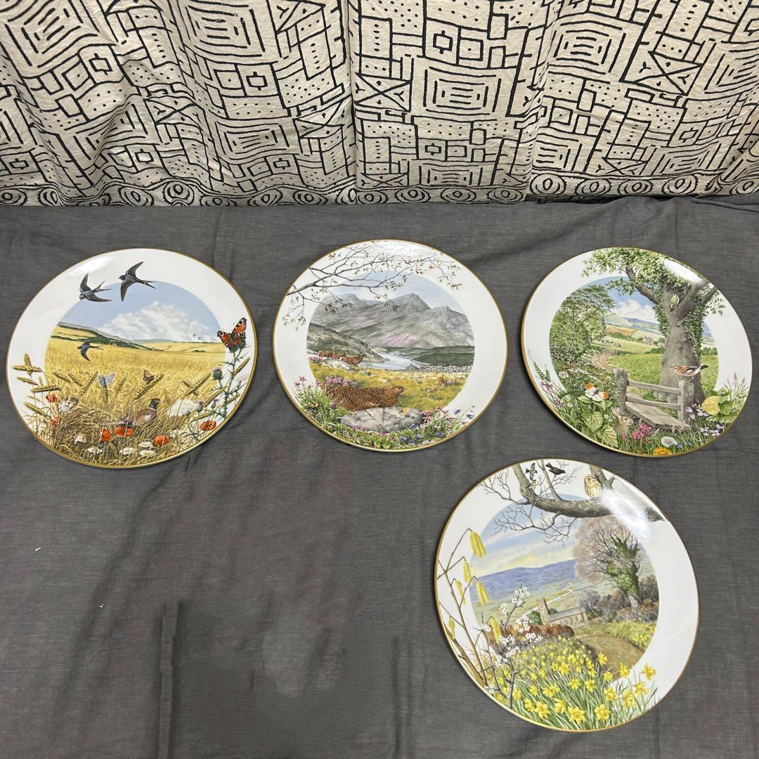 ロイヤルウースター 限定 プレート4枚セット 英国製 フランクリンポーセリン