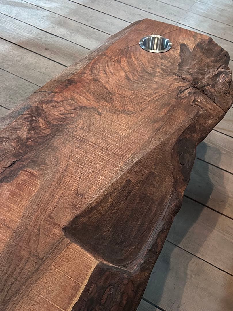 【早い者勝ち！SALE！】　一枚板テーブル　ウォールナット　ベンチ　ローテーブル