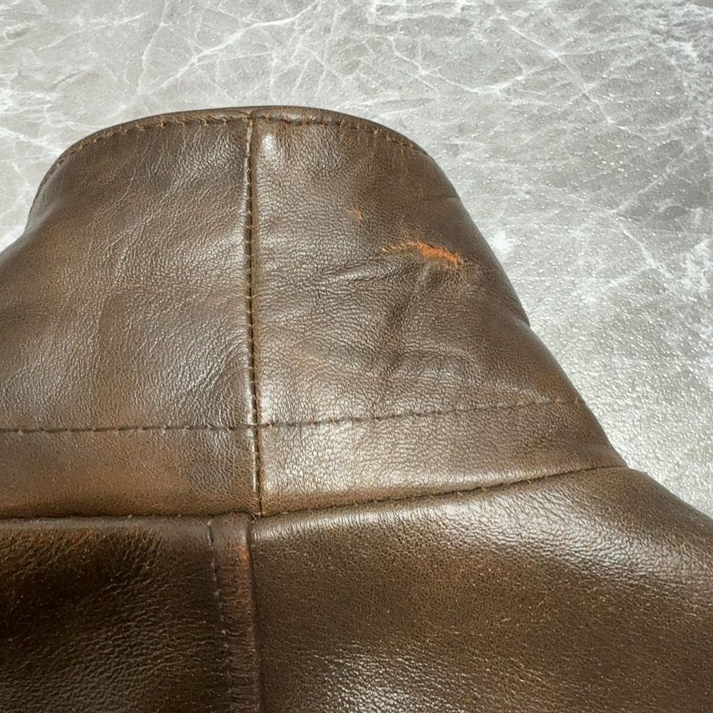 A2 AVIREX フライトジャケット シールブラウン インナーボンバープリント