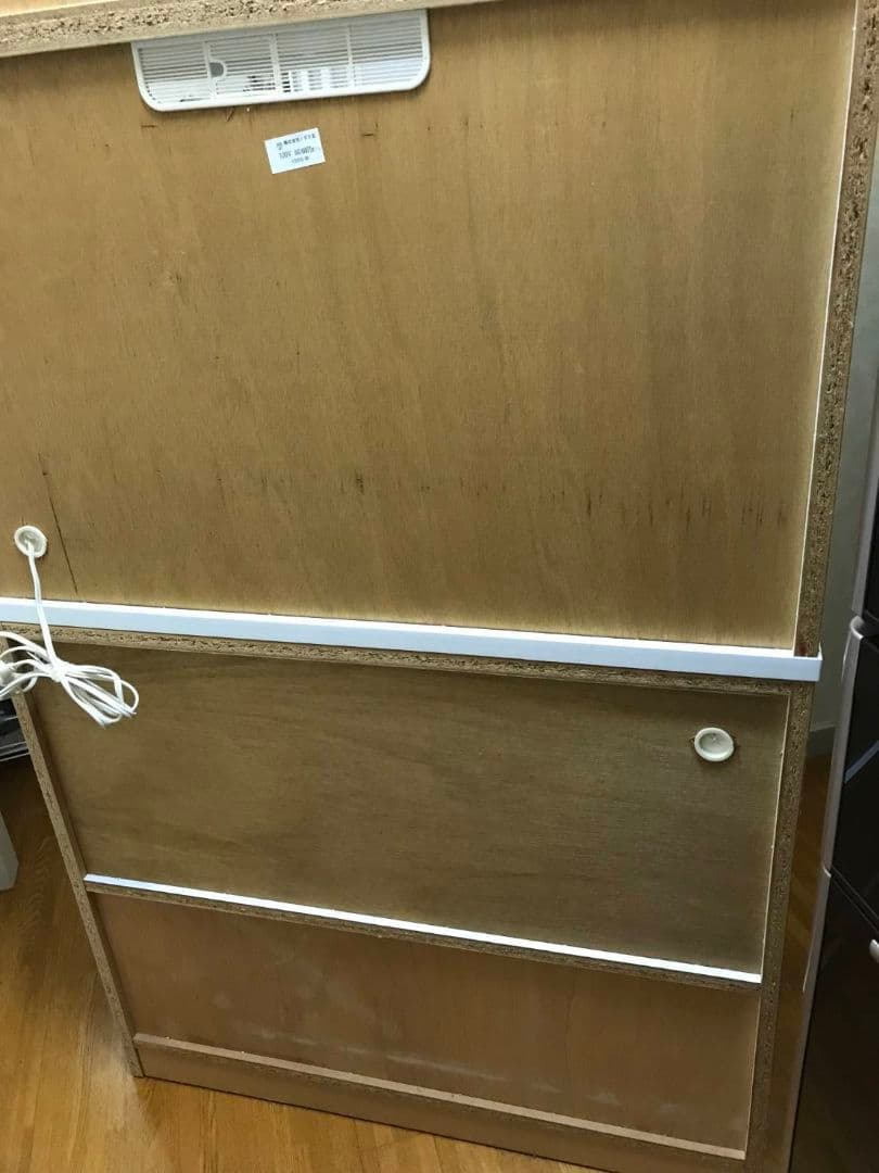 ホワイトレンジボードキッチン収納食器棚