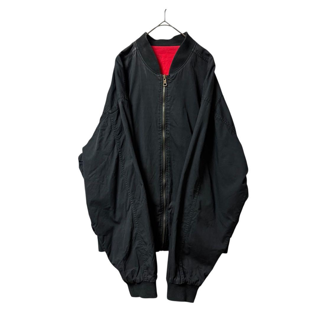 90sMarlboro刺繍ロゴビッグサイズXL赤黒裏地レッド ボンバージャケット