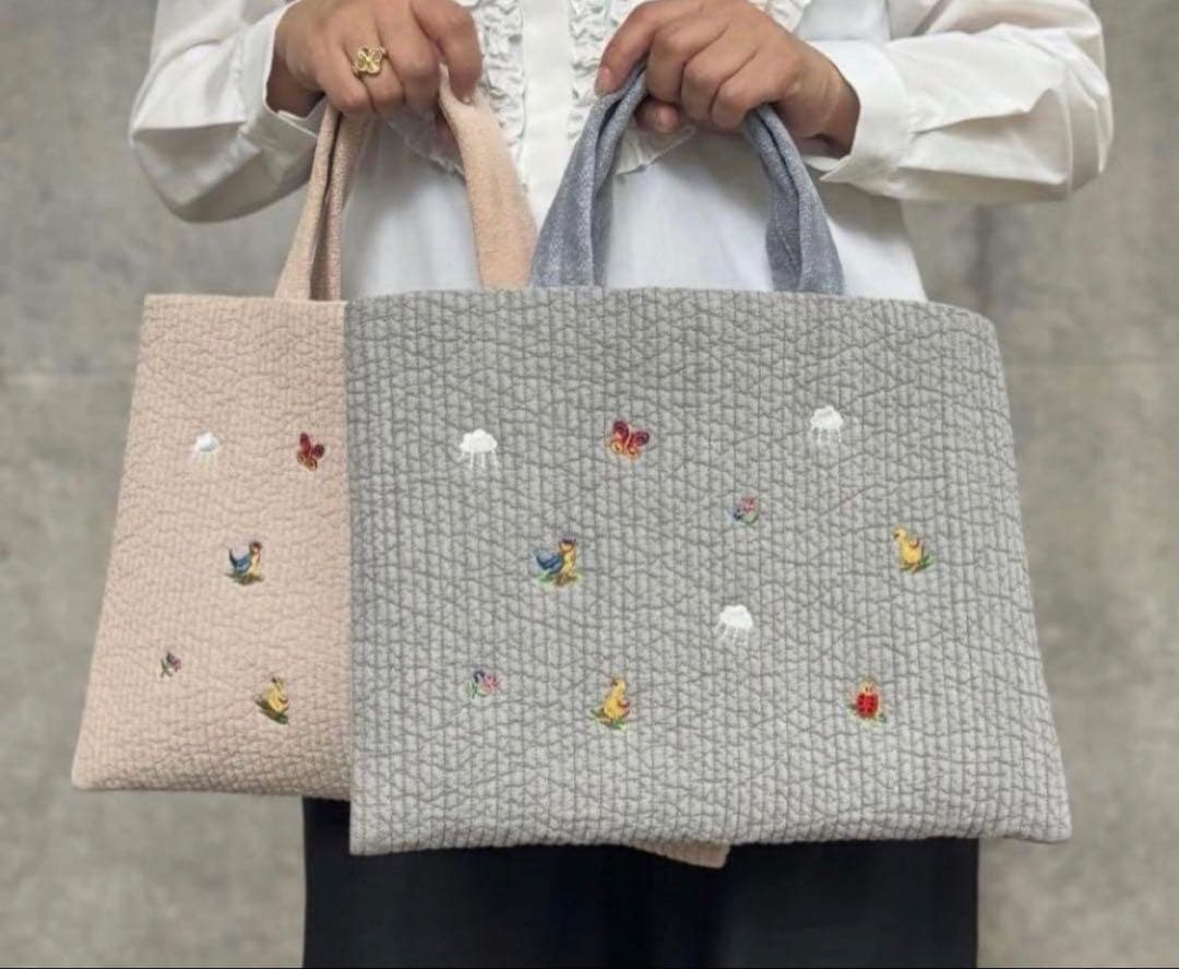 FEILER×pionunnal ピオヌンナル　フェイラートートバッグ　グレー