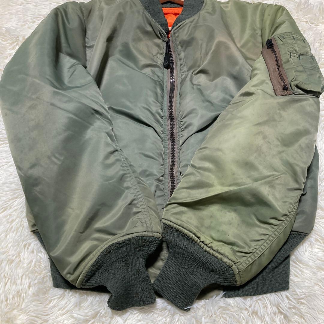 実名復刻　縦ステッチ　リアルマックイーン　MA-1 E型　M