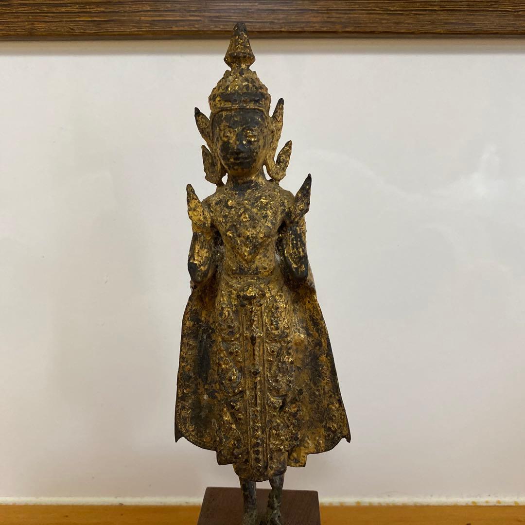 タイ 仏教美術 仏像 銅鍍金 宝冠仏像