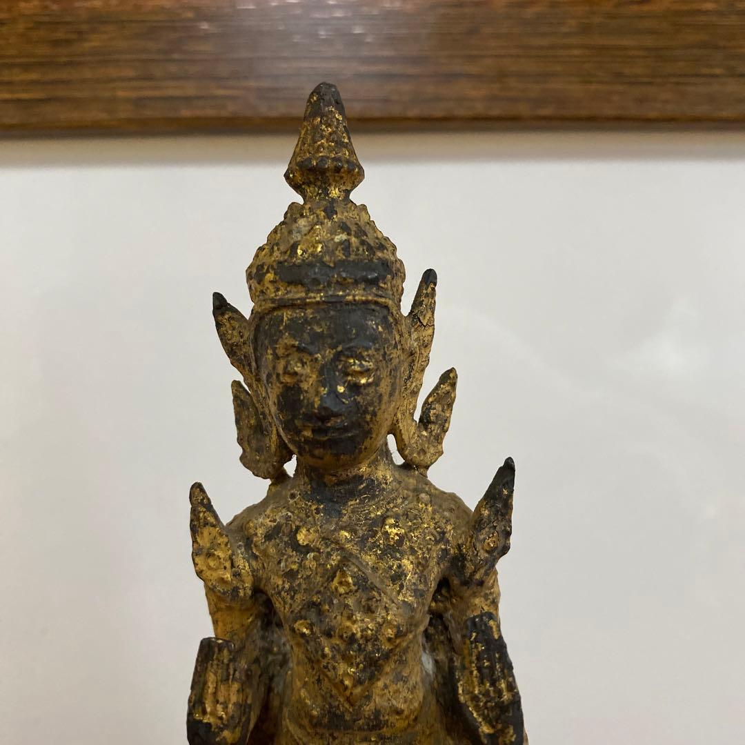 タイ 仏教美術 仏像 銅鍍金 宝冠仏像