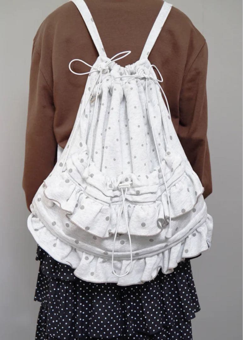 バッグ tie.me dot frill knapsack