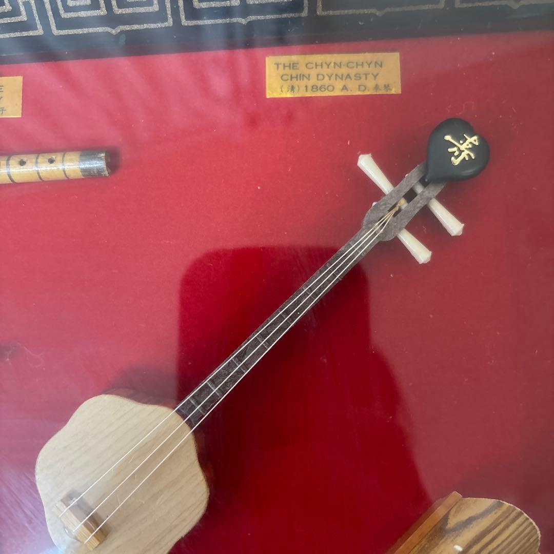 額　飾り　中国伝統的な小型楽器　アンティーク