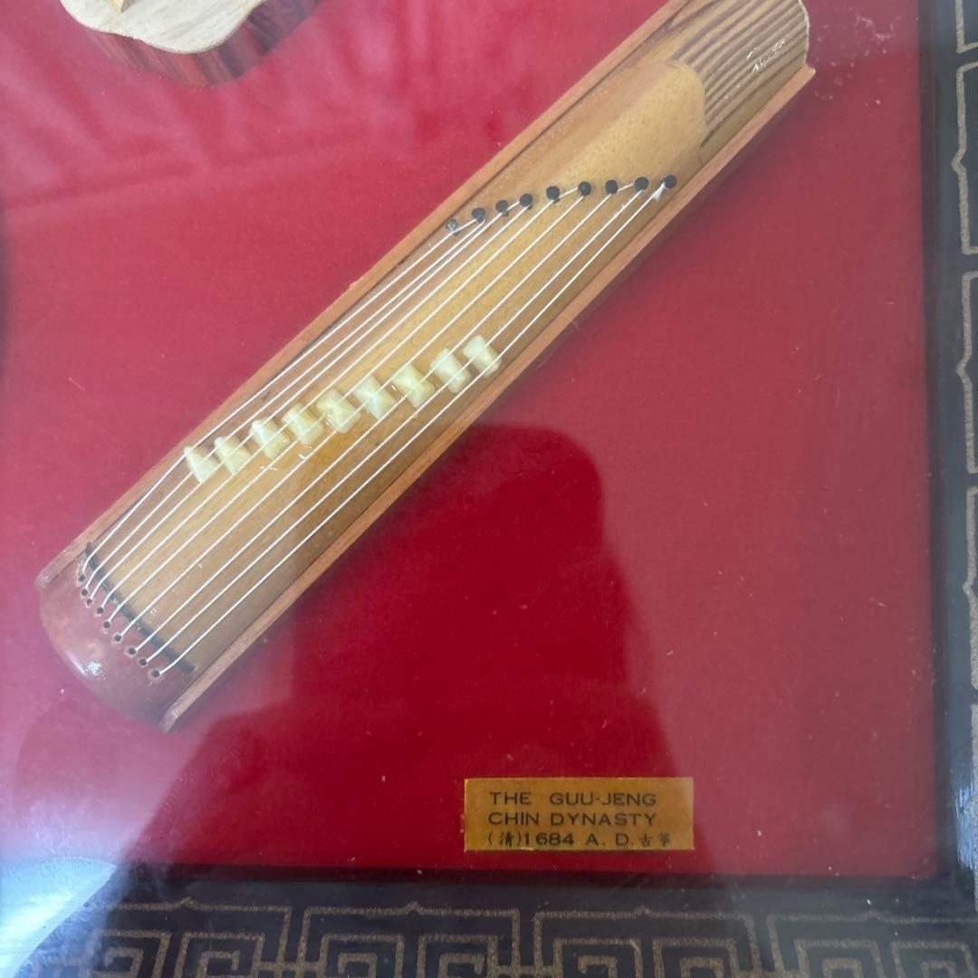 額　飾り　中国伝統的な小型楽器　アンティーク