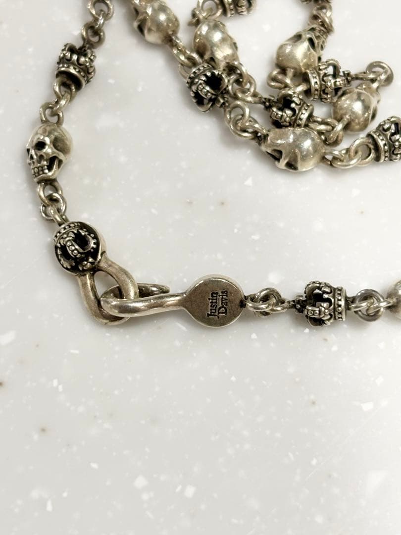 ジャスティン デイビス ドクロ スカル ネックレス