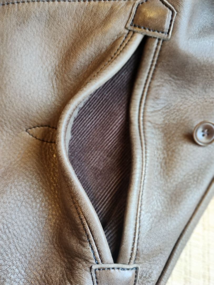 ロストコントロール ホースハイド カーコート 36 Sサイズ　ブラウン