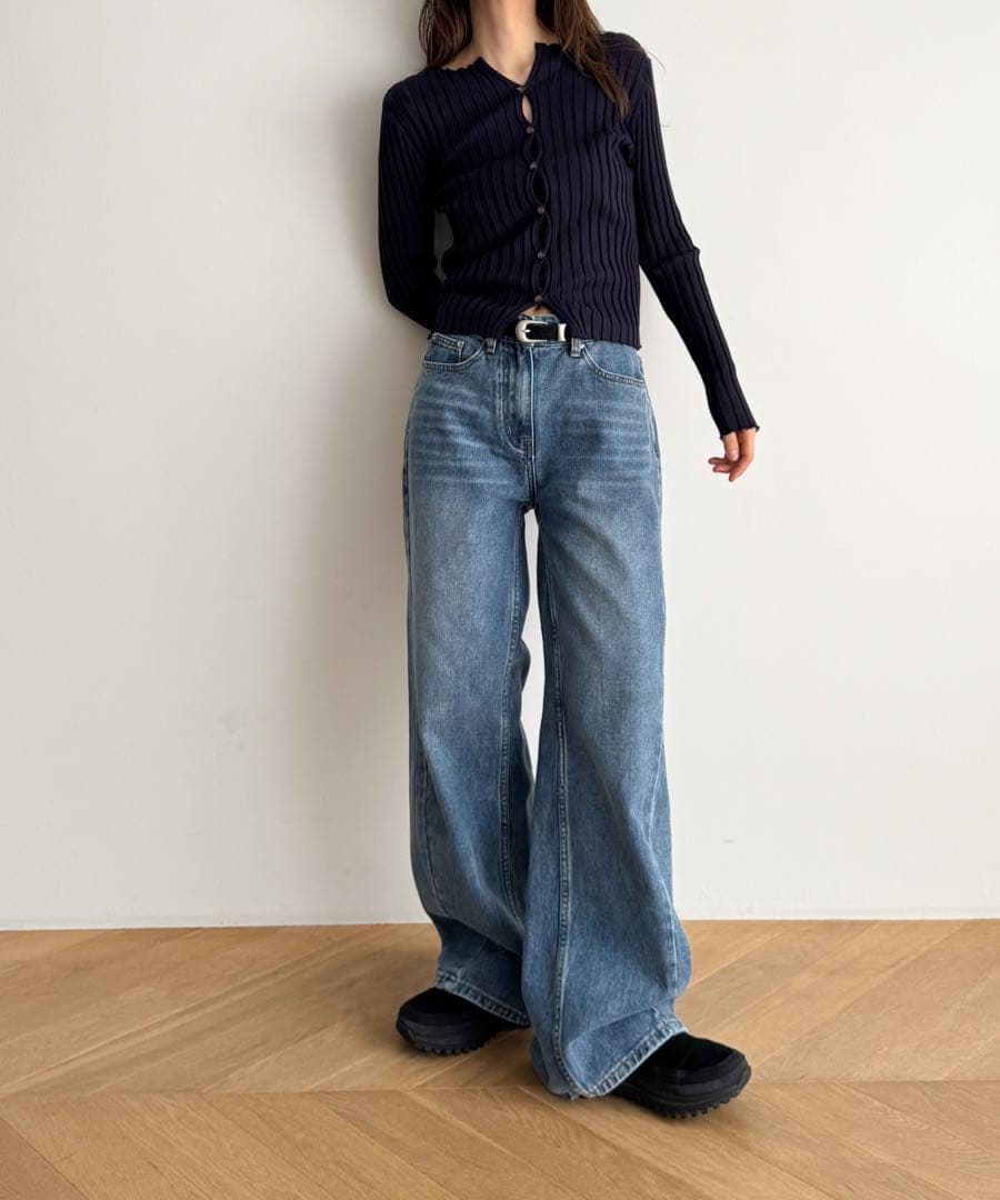 最終値下げOUVIR　SKEWデニムパンツ　canaljean