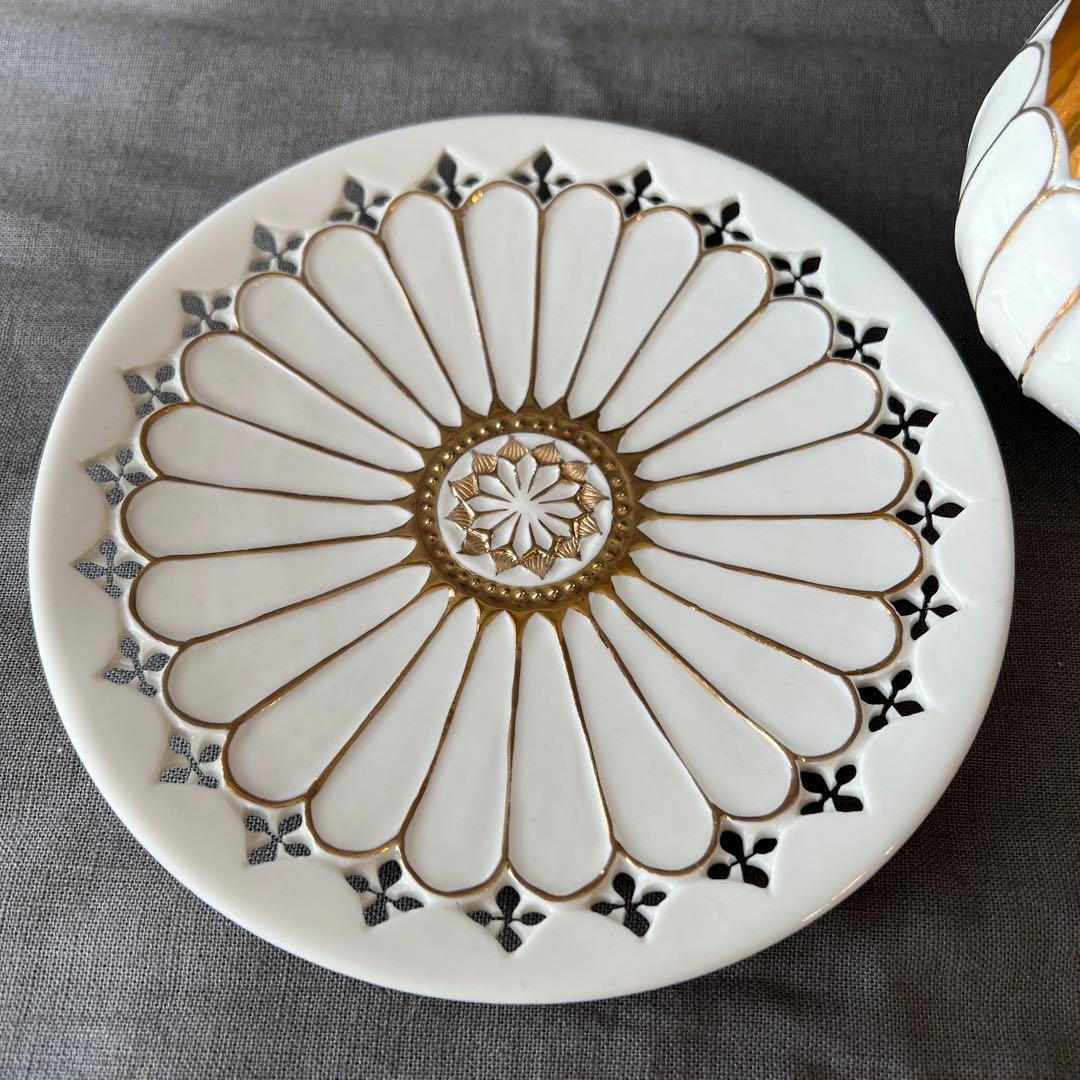 伊藤剛俊　希少ホワイトandゴールド　カップとお皿のセット