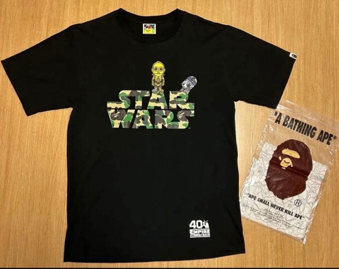 【新品】A BATHING APE スターウォーズ　コラボ　APE　Tシャツ　L