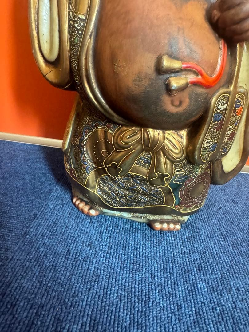 1739 九谷焼　布袋　縁起物 七福神 置物 神仏物 アンティーク 時代物