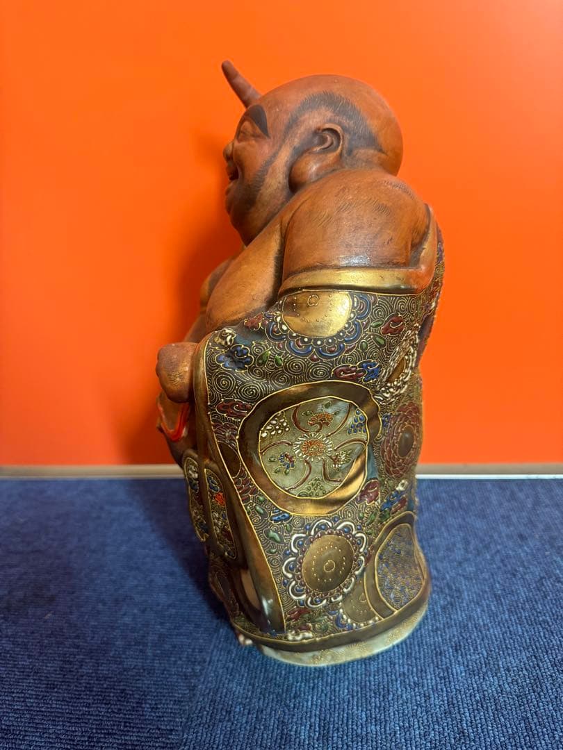 1739 九谷焼　布袋　縁起物 七福神 置物 神仏物 アンティーク 時代物