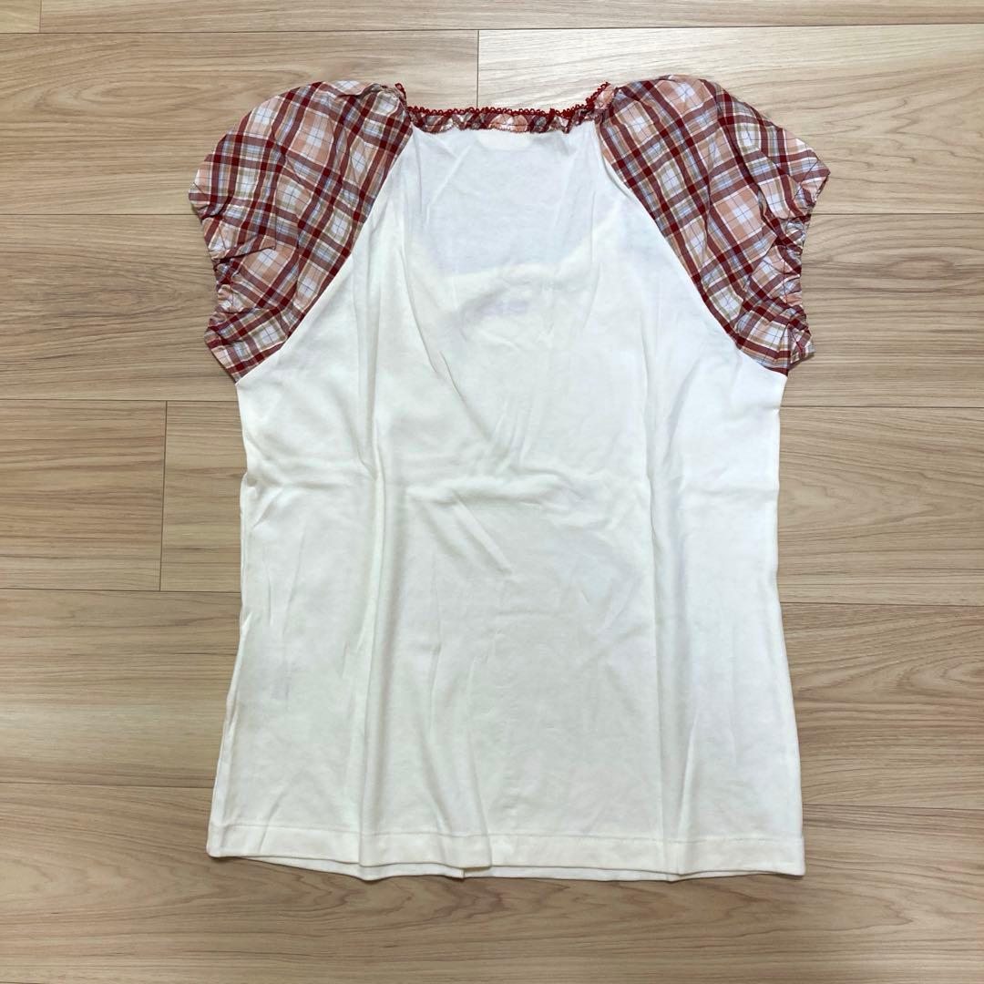 ♪ピンクハウス オリジナルチェック柄セットアップ カットソー＆スカート L新品
