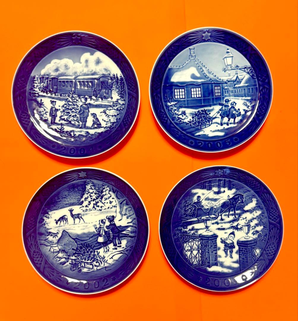 ロイヤルコペンハーゲン 冬の皿4枚セット 2002-2005