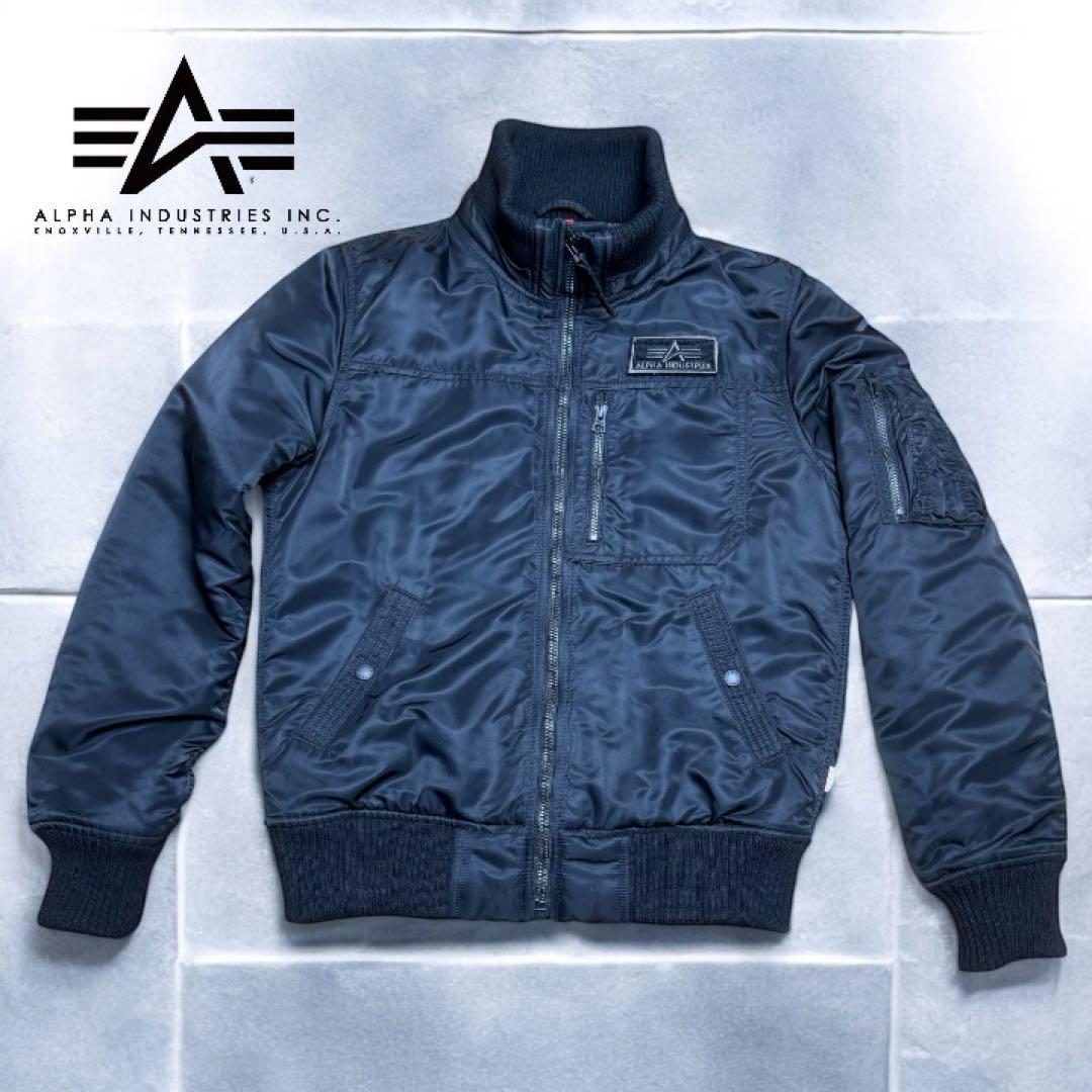 【極美品】ALPHA MA-1 フード脱着式 中綿フライトジャケット Mサイズ