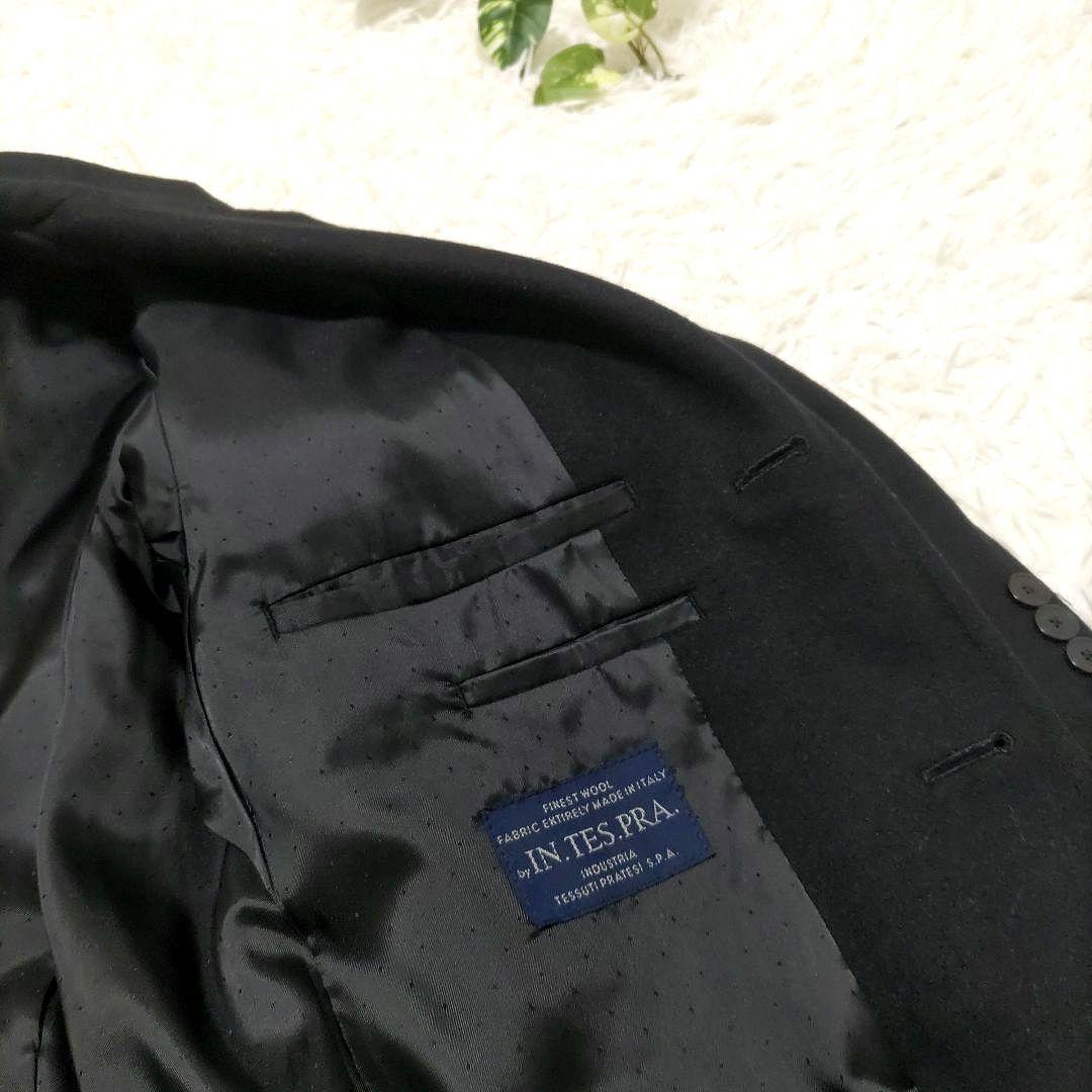 GREEN LABEL RELAXING　メルトン チェスターコート　L　黒