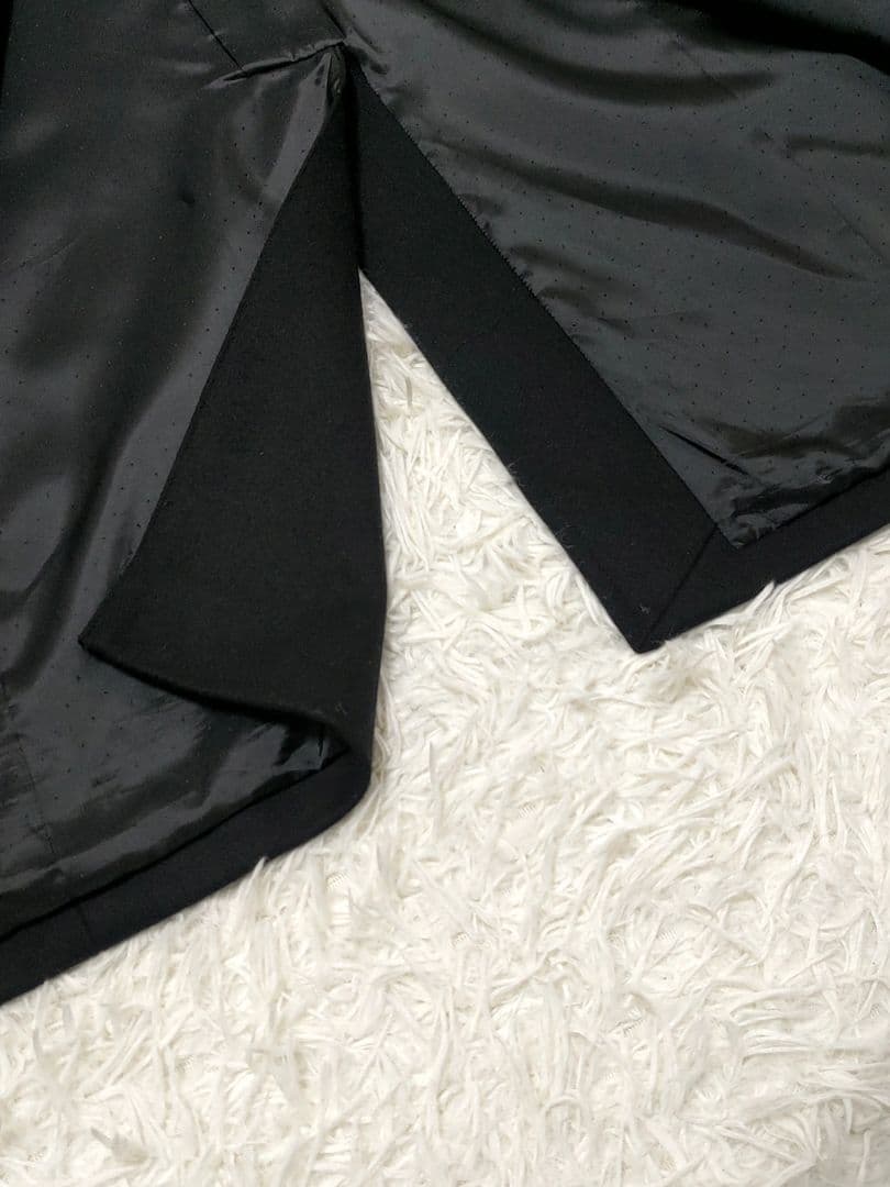 GREEN LABEL RELAXING　メルトン チェスターコート　L　黒