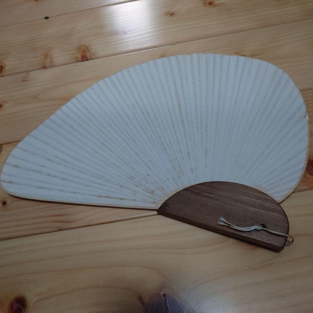 【USED】六代一龍斎貞丈　自筆「風」団扇