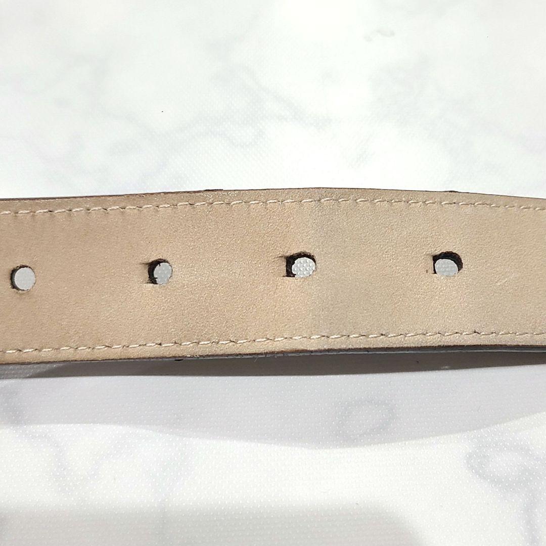 【サンマ】BVLGARI ブルガリ ベルト ゴールド ロゴ刻印 レザー 茶