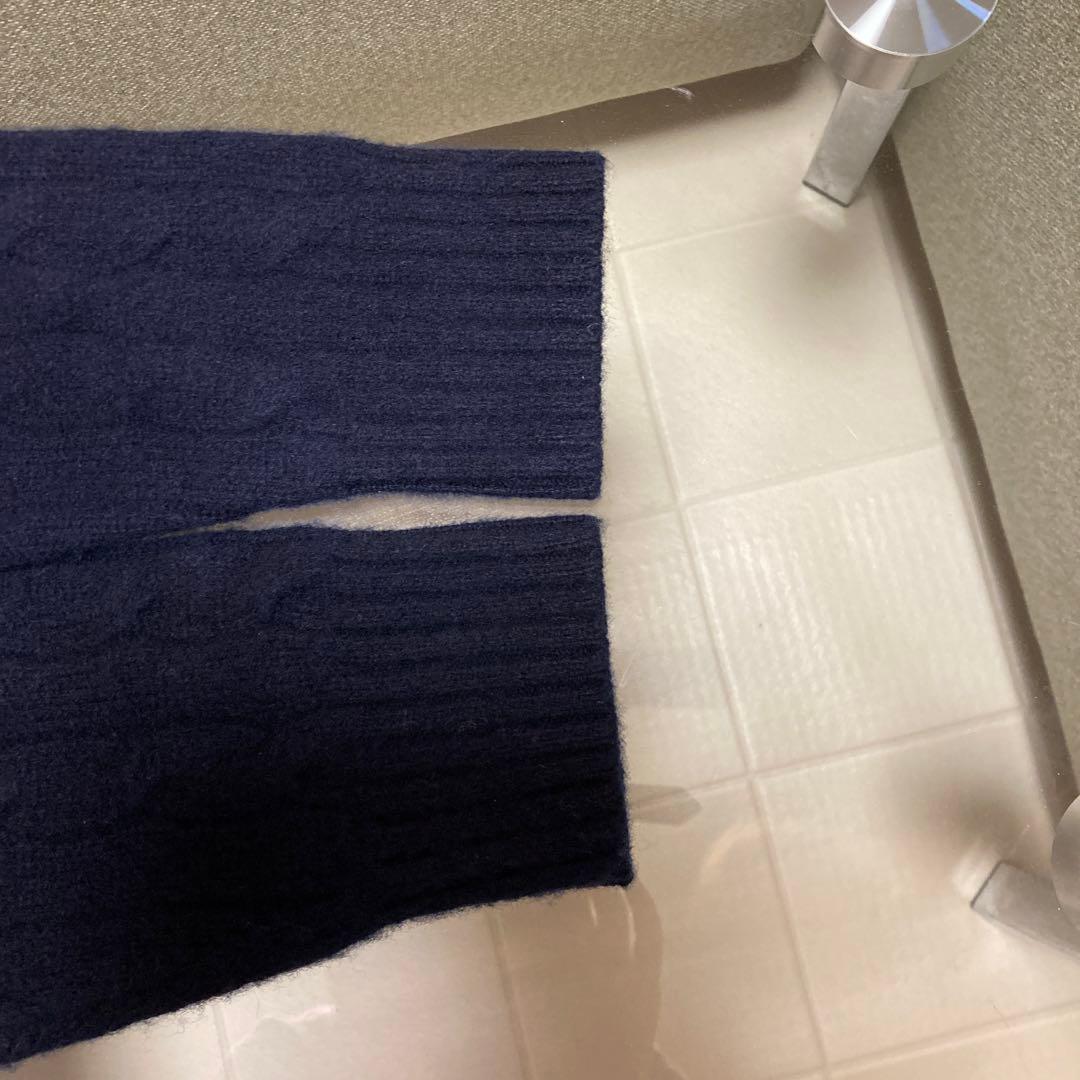 ポロラルフローレン ウールカシミヤ ケーブルハーフジップニット【美品】