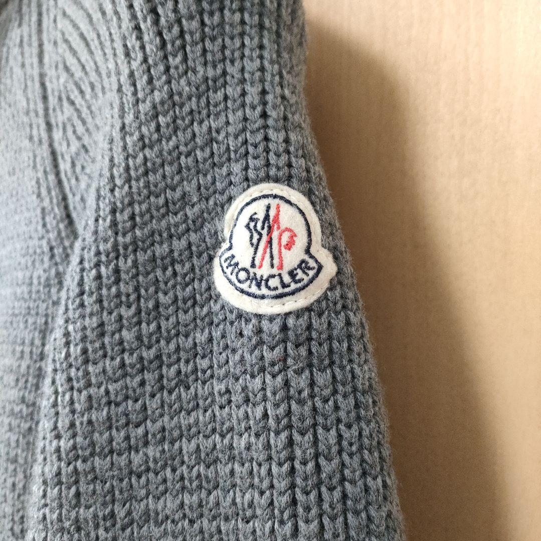 MONCLER ダブルボタンニット 襟ダウン　カーディガン　グレー