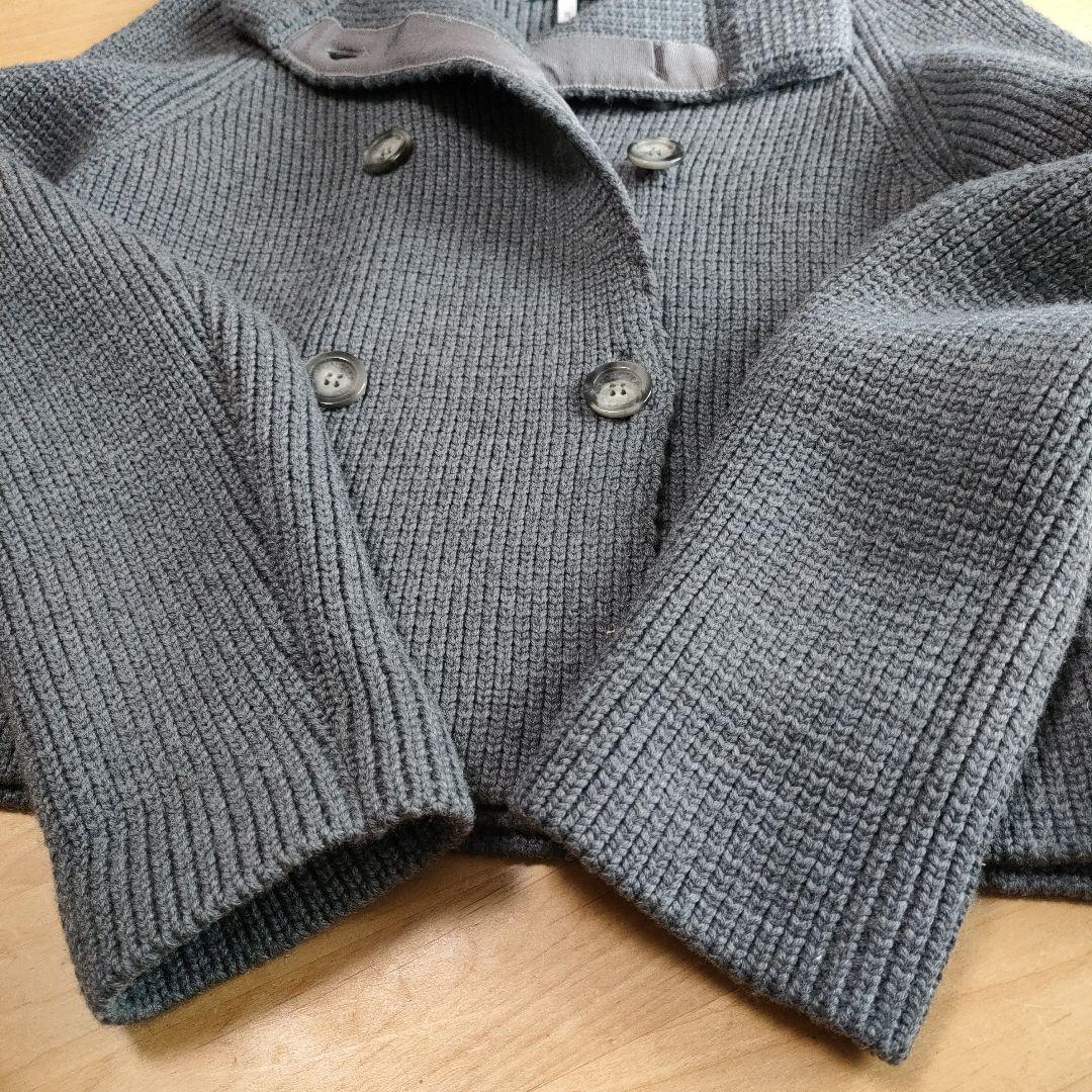 MONCLER ダブルボタンニット 襟ダウン　カーディガン　グレー