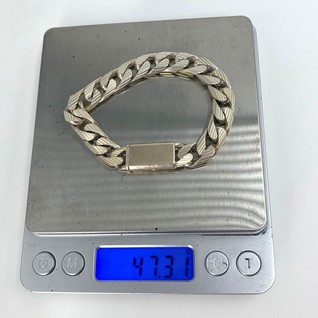 グッチ ブレスレット 喜平 ストライプ シルバー 925 GUCCI 913