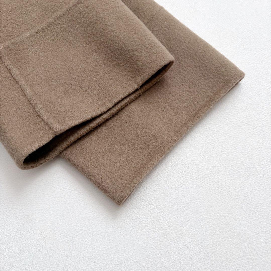 極美品　プラージュ ハミルトンノーカラーコート ウールリバー ダブルフェイス