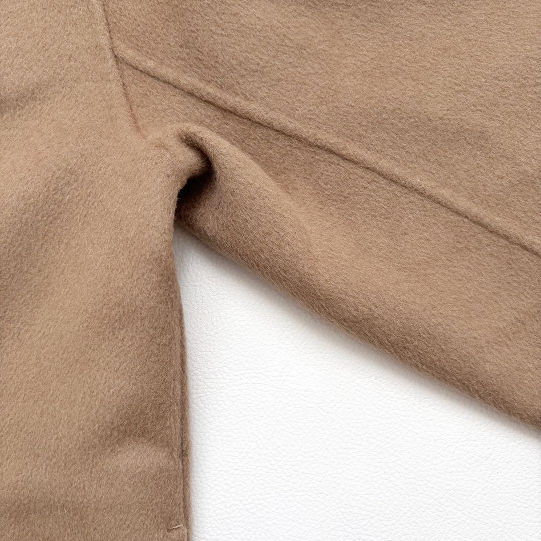 極美品　プラージュ ハミルトンノーカラーコート ウールリバー ダブルフェイス