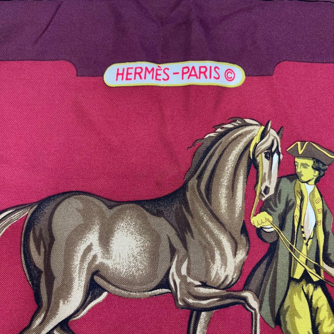 a0105-2エルメス　HERMES　パルク　ロイヤル　カレ90　スカーフ　赤